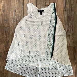 Double layer high low tunic